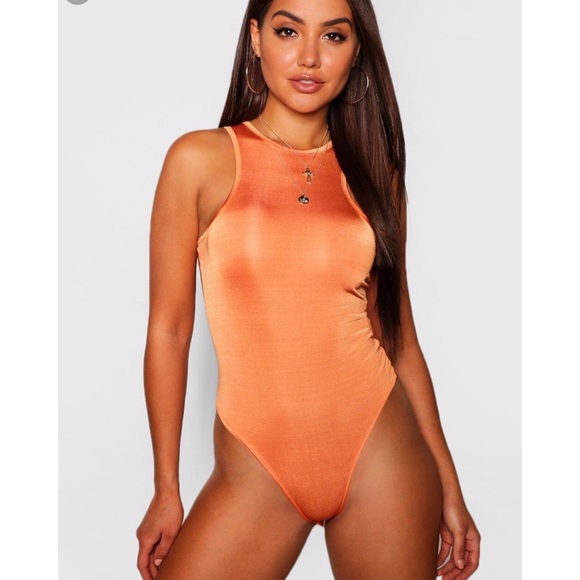 Boohoo Tops - Slinky Racer Bodysuit